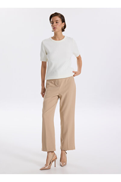 Fabrika Normal Bel Regular Fit Bej Kadın Pantolon F5WL-PNT0397
