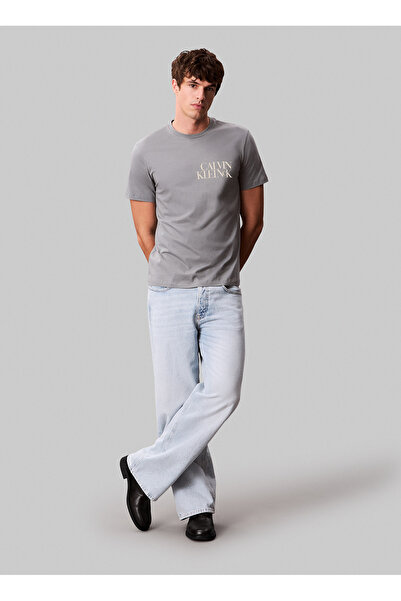 Calvin Klein Jeans Bisiklet Yaka Baskılı Yeşil Erkek T-Shirt LV04RC844GRMG SS...