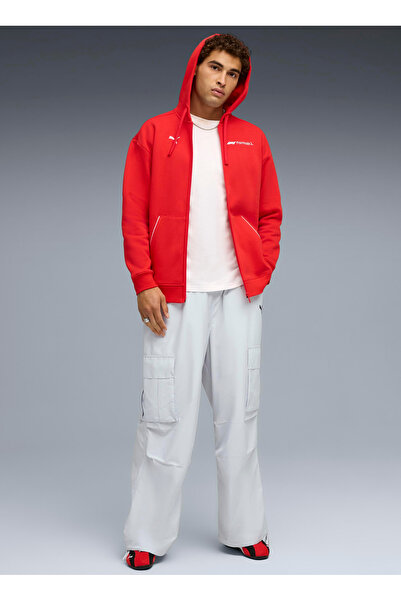 Puma 63265303 F1 Essential+ Fullzip Hood Kırmızı Regular Fit Düz Erkek Zip Ceket