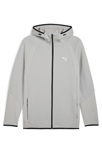 Puma 68823163 EVOSTRIPE FZ Hoodie DK Gra Gri Regular Fit Düz Erkek Zip Ceket