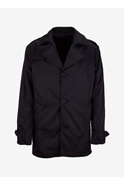 Fabrika Siyah Erkek Trençkot F5WM-TRC 2873