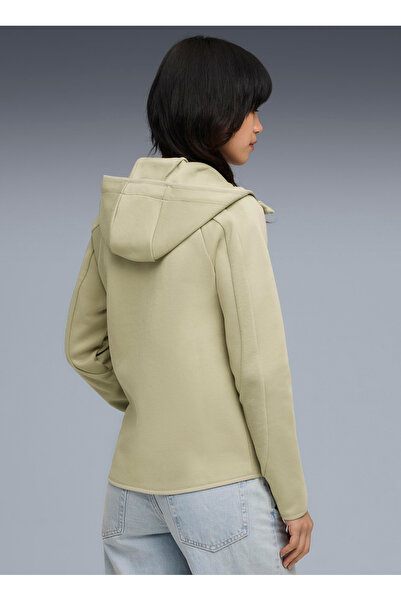 Puma 68814182 EVOSTRIPE Full-Zip Hoodie Yeşil Regular Fit Düz Kadın Zip Ceket