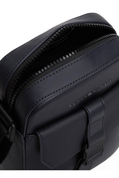 Tommy Hilfiger Lacivert Erkek Postacı Çantası TH FOUNDATION MINI REPORTER