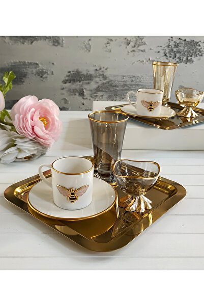 REGNA HOME Fine Living Paradise Tepsili 10 Parça Kahve Seti Mix