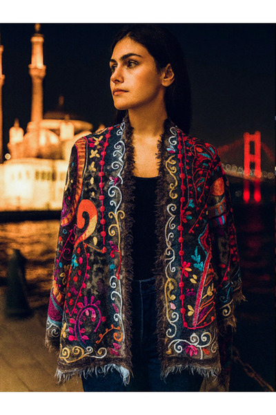 fiore fashion șal cu flori șal din lână fiartă de cașmir șal tricotat eșarfă ...