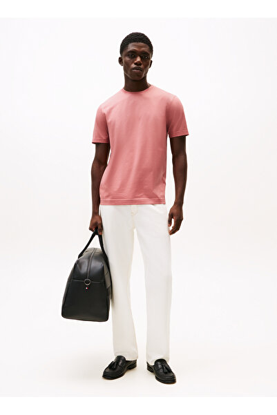 Tommy Hilfiger Bisiklet Yaka Pembe Erkek T-Shirt MW0MW39779TI0_DC MERCERISED ...