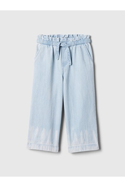 GAP Kız Bebek Mavi Paperbag Pull-On Jean Pantolon