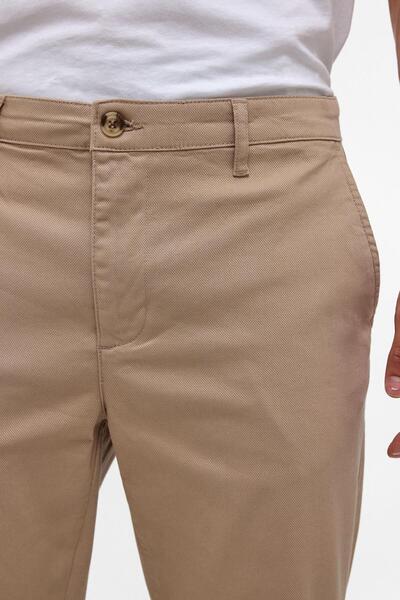 SÜVARİ Bej Regular Armürlü Pantolon