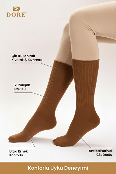 Dore Оригинални дамски 3 чифта меки на допир чорапи от серията Premium с мека текстура, подплатени с вълнена флийс, за зимен сън