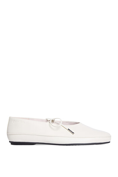 Calvin Klein Ballerina Mary Jane Strap Lth Beyaz Kadın Ayakkabı