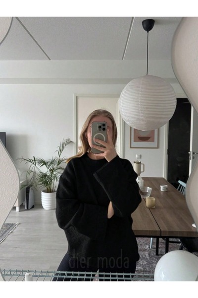 Dier Moda Tricotaj oversize cu guler rotund Pulover Fmoda1972