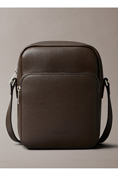 Calvin Klein Kahve Erkek Çapraz Çanta MICRO PEBBLE CROSSBODY S