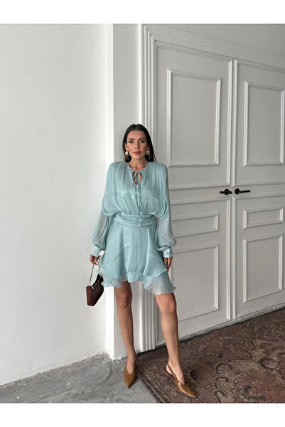 Diemmood Μίνι φόρεμα από τούλι με επένδυση Jacquard