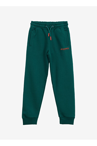 Discovery Expedition Lastikli Paça Koyu Yeşil Erkek Çocuk Eşofman Altı D5WB-E...
