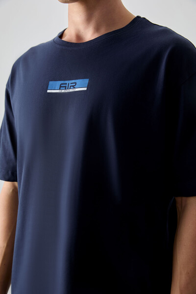 AIR JONES Ανδρικό μπλουζάκι με εμπριμέ μπλουζάκι 100% βαμβακερό πάχος μαλακής υφής - 88359