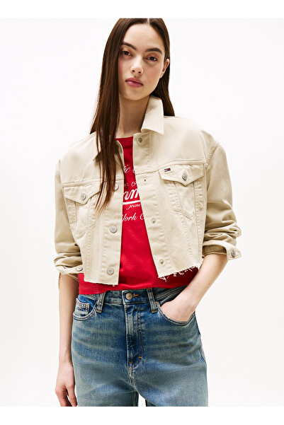 Tommy Jeans Standart Bej Kadın Ceket DW0DW21431RBV