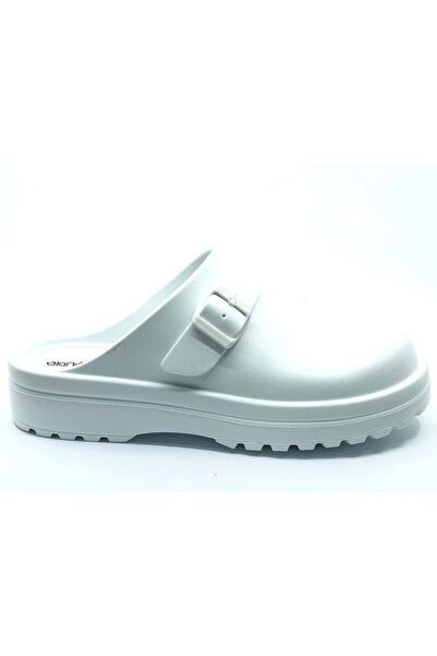 KOCAMANLAR Sabo Doctor and Nurse Slippers Thick Sole Orthopedic Men's Slippers White