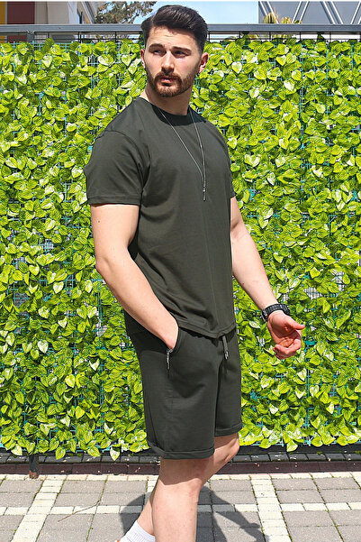 EydaMoon Men's Khaki Set of 2 Cotton Potential Air Tight Easy Fit Magazine Tracksuit Set