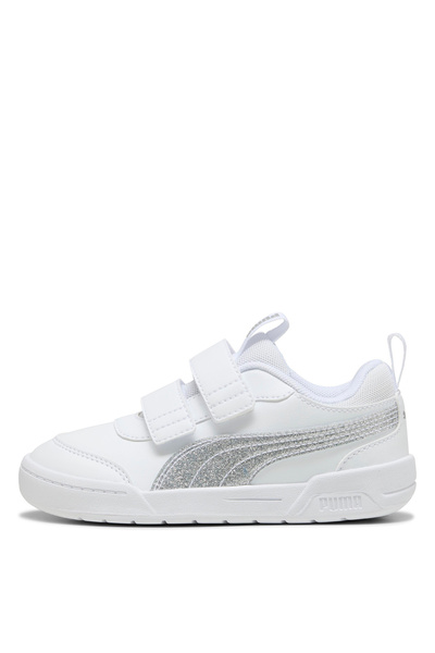 Puma White Female Child Walking Shoes 40321102-Puma Multiflex 2 Glitz Fs
