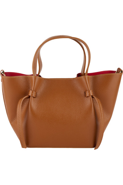 AZZURA Geantă Maple, 100% leather, coniac