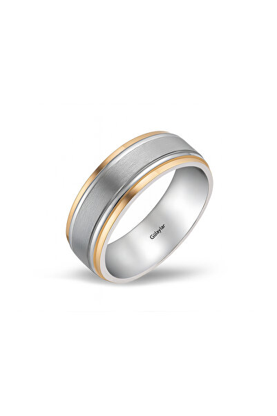 Diamond Line-Gülaylar Amore Koleksiyonu Erkek Bijuteri Modern Alyans