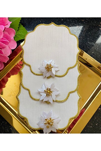 ELÇİÇEK HOME Presentation Napkin, Cocktail Napkin, Coffee Side Presentation Napkin