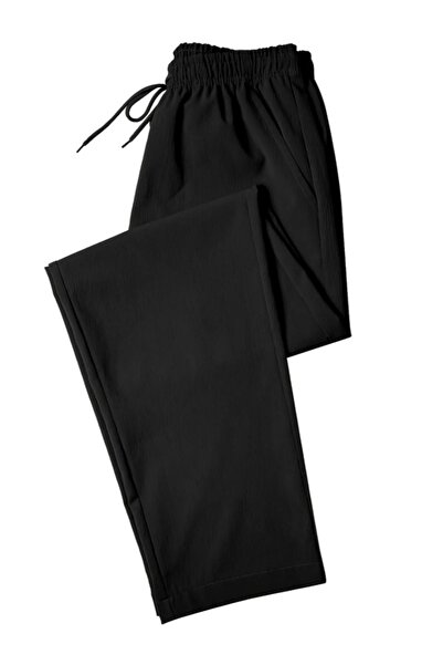 EydaMoon Men's Black Relaxed Cut Baggy Fit 4 Season Sweatpants