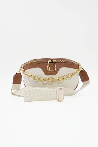 Aron Atelier Silvia Taba Kumaş Detaylı Kadın Çapraz Çantası