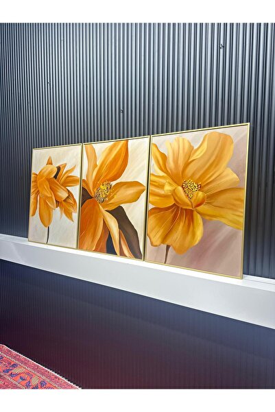 Tablomtr Metal Çerçeveli Gerçek Camlı Tablo BailG1 Üçlü Set