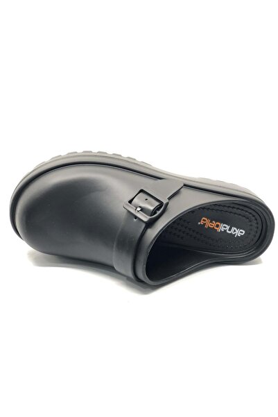 Kocamanlar Ayakkabı Kocamanlar Sabo Doctor and Nurse Slippers Thick Sole Orthopedic Men's Slippers Black