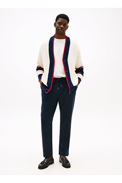 Tommy Hilfiger Erkek Beli Bağcıklı Pileli Konforlu Pantolon - Lacivert