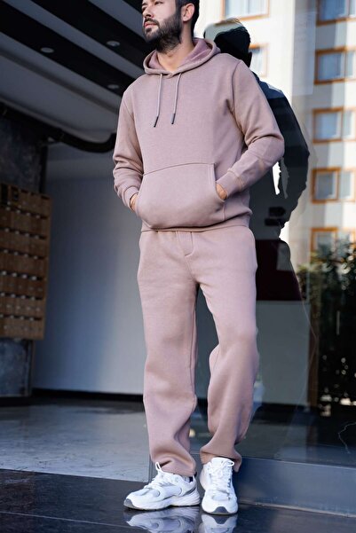 EydaMoon Чоловічий термокомбінезон вільного крою з капюшоном і кишенями