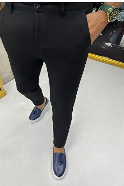 thesunfyre Men's Italian Cut Slim Fit-Extra Slim Fit Quality Stretchy Lycra Ankle Length Fabric Trousers