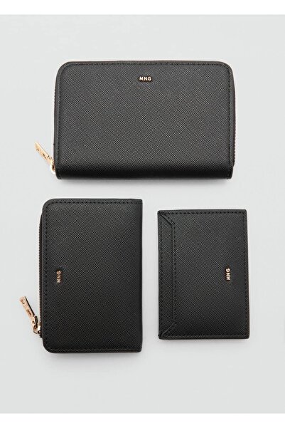 MANGO Woman Safiano görünümlü cüzdan