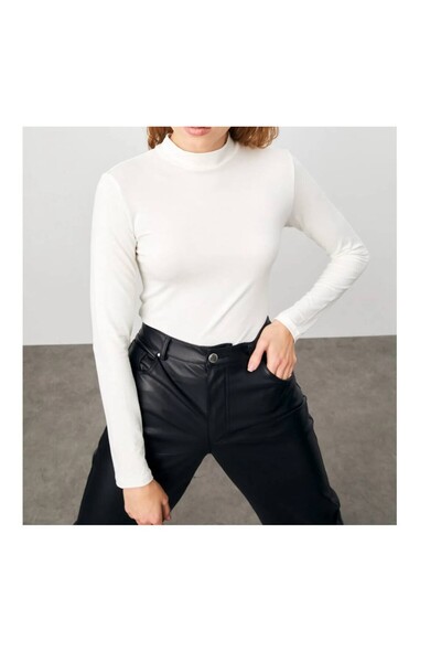 Cebel Hira Moda Women's White Bodysuit