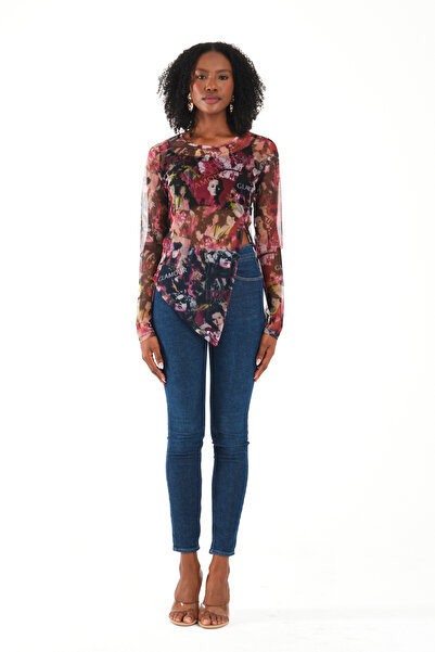 BY PAPI Yırtmaç Detaylı Bluz