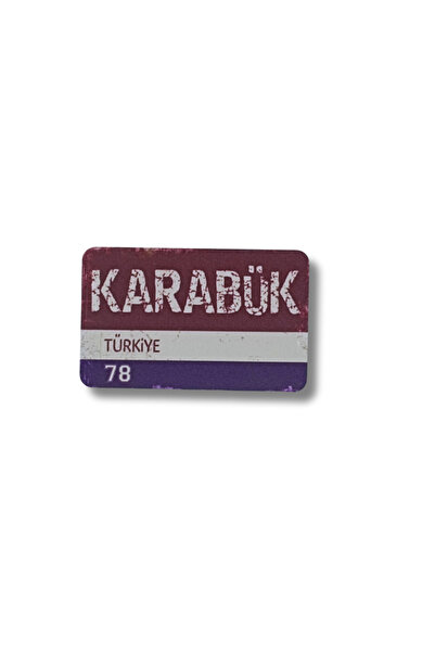 CraftbyBYC Karabük Şehir Temalı Retro Ahşap Buzdolabı Magneti-Hediyelik Konse...