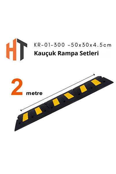 Hayat Trafik Kauçuk Rampa Set, Otopark Rampası, Kaldırım Rampası 50x30x4,5 cm 2 Metre