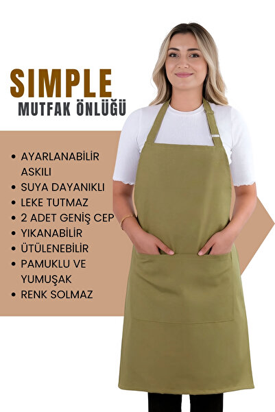 sevilya Simple ayar askılı mutfak önlüğü