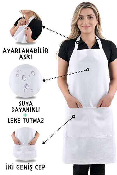 sevilya Simple ayar askılı mutfak önlüğü