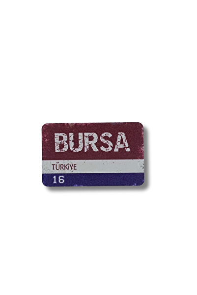 CraftbyBYC Bursa Şehir Temalı Retro Ahşap Buzdolabı Magneti-Hediyelik Konsept...