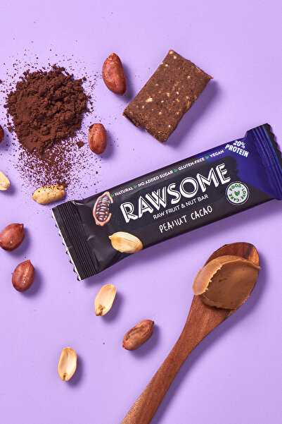 Rawsome Yer Fıstığı Ve Kakaolu Glutensiz Ve Vegan Protein Bar 25g X 20 Adet