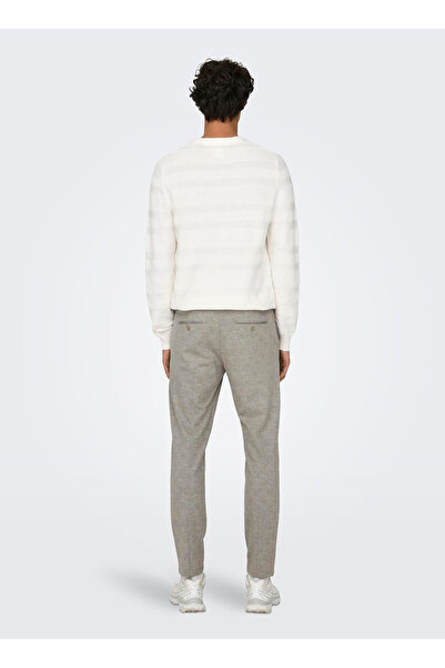 Only & Sons Normal Bel Dar Paça Açık Kahve Erkek Pantolon ONSMARK SLIM CHECK 020919 PANT NOOS