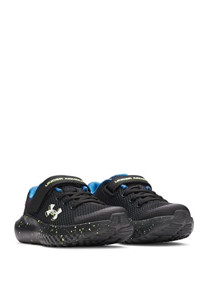 Under Armour Siyah Erkek Çocuk Koşu Ayakkabısı 3027104-006-UA BPS Surge 4 AC