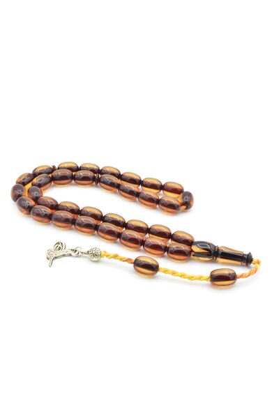 Murty99 Master Work Capsule Cut Beige Squeezed Amber Prayer Beads