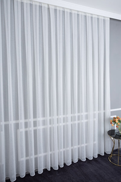 Payidar Salon Oda Yatak Odası Keten Düz Brillant Yeni Sezon 2025 1/2 Normal Pile Tül Perde AMOR