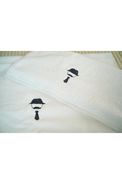 MEŞELİ TEKSTİL Чоловічий вишитий рушник для ванної кімнати та рушник для рук, 100% бавовна, гігієнічний