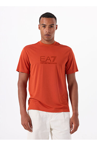 EA7 Bisiklet Yaka Turuncu Erkek T-Shirt TRAIN LUX TEE