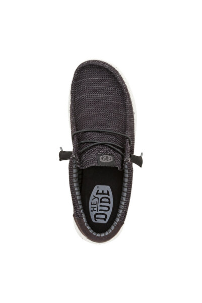 HEY DUDE Černé pánské boty pro volný čas Wally Stretch Sox