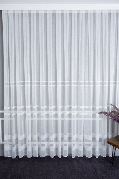 Brillant Tulle Curtain Brode 140X280 cm Sik Pleated Draped Cunda Tulle Curtain